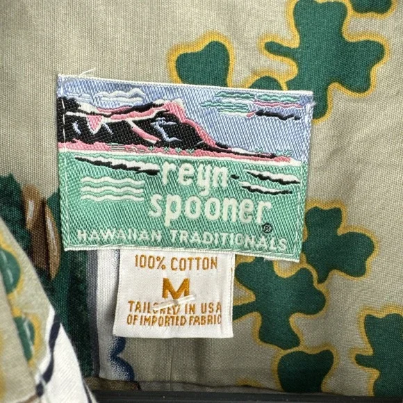 Reyn Spooner Notre Dame Football Fighting Irish Hawaiian Shirt Men'sM New Tags